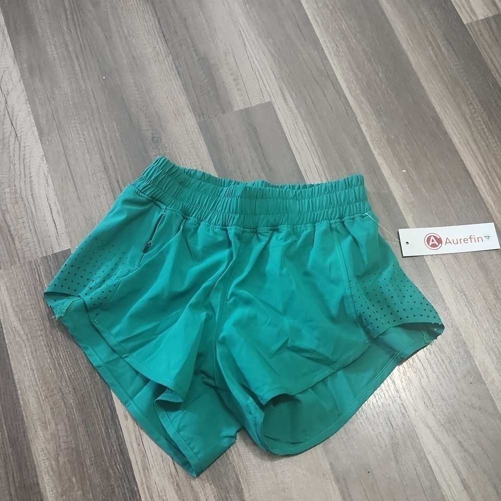 Aurefin Athletic Shorts Quick Dry Workout Sports Active Running Size 4 NWT - Picture 2 of 7